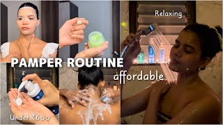 My Affordable Pamper Routine under Rs600  Mishti Pandey [upl. by Gottfried]