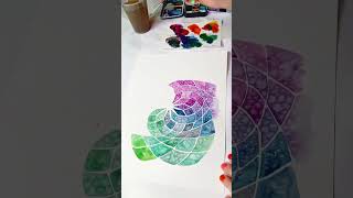 Watercolor mandala brushstrokes watercolor artist satisfying [upl. by Eagle319]