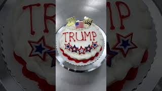 Presidential Debate Party Cake  May the Best Man Win shorts  Trump 2024 [upl. by Seni76]