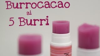 BURROCACAO AI CINQUE BURRI FATTO IN CASA DA BENEDETTA  Homemade quotfive butterquot lip balm [upl. by Kadner188]