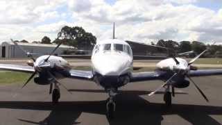 Piper Cheyenne II PT6A engine start up close and taxi [upl. by Garrick779]