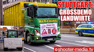 🟥 GROSSDEMO der LANDWIRTE amp LKWFAHRER 🟥  🚜 Versammlung  Konvoi in Stuttgart 🚜 [upl. by Nnayhs261]