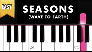 Seasons  Wave To Earth  Easy Tutorial Piano [upl. by Hailahk]