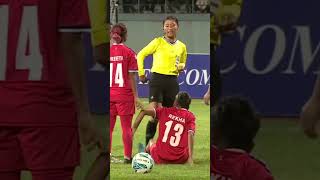 Rekha poudel get red card in Ongoing Saff women championship Semifinal2024 [upl. by Westmoreland]