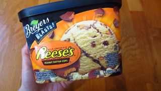 Breyers Ice Cream  Reeses Peanut Butter Cups Unboxing [upl. by Cypro894]