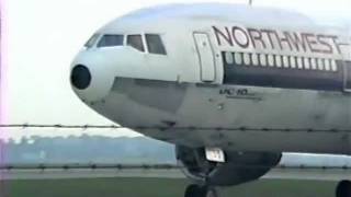 Northwest Orient DC10 Takeoff DTW  Live ATC [upl. by Roberson]