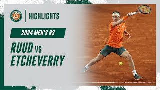 Ruud vs Etcheverry Round 3 Highlights  RolandGarros 2024 [upl. by Annadiana]