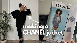 Making a Chanel jacket w McCalls 8370  Sewing vlog  tips techniques amp modifications [upl. by Nnyloj]