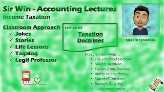 Lecture 02 Doctrines in Taxation Fundamental Principles in Taxation Income Taxation [upl. by Littlejohn804]