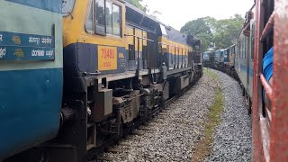 Yeshwantpur Karwar Express crossing in Subrahmanya Ghats [upl. by Izy228]