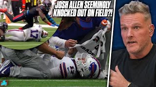 Josh Allen Seemingly Gets Knocked Out Before quotBad Clock Managementquot In Texans Loss [upl. by Tnecillim354]