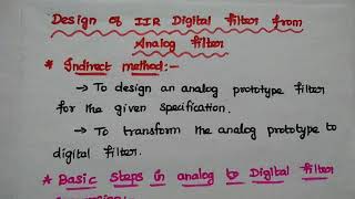 Introduction  Design of IIR Digital Filter from Analog Filter  DTSP  DSP [upl. by Riley]