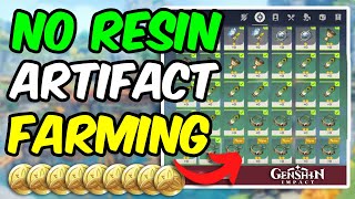 EASY Artifact Farming Route 100 Artifacts per Day  Genshin Impact [upl. by Modestine113]