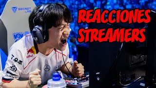 REACCIONES a T1 GANANDOLE a GENG en WORLDS [upl. by Aronoh]