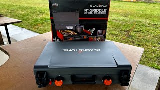 Blackstone Adventure Ready 14quot Griddle  Camp Griddle With Side Burner Review [upl. by Kendy]