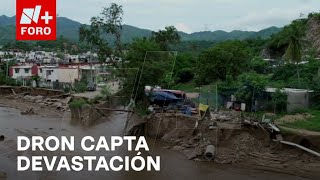 Así se ve la devastación por desbordamiento del arroyo San Agustín en Acapulco  Paralelo 23 [upl. by Ahsienot222]