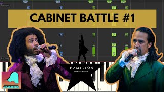 Cabinet Battle 1  Hamilton  Piano Accompaniment Tutorial Synthesia [upl. by Gates]