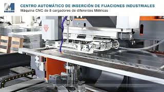 CENTRO DE INERCION MECOS CNC 8 CARGADORES MATERIAL INOX [upl. by Gausman634]