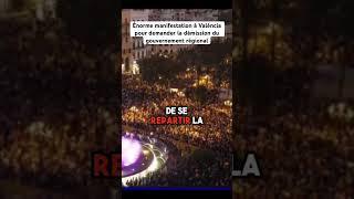 Les images de la manifestation a valencia en espagne actualités [upl. by Sitnalta447]