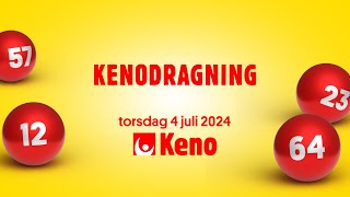 Keno torsdag 4 juli 2024  Kenodragningen [upl. by Inoue]