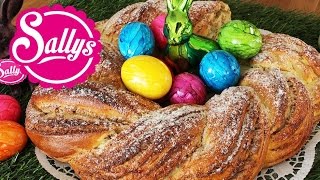 Osterkranz  Frühjahrskranz mit MarzipanMandelFüllung  Sallys Welt [upl. by Arateehc]