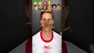 Palmer VS Benzema VS Celine VS De Jong VS IShowSpeed VS Ronaldo Healthy Food Challenge football [upl. by Arataj]