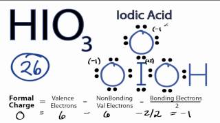 HIO3 Lewis Structure How to Draw the Lewis Structure for HIO3 [upl. by Zandt]