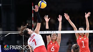 Turkiye womens volleyball punches ticket to first Olympic semifinal  Paris Olympics  NBC Sports [upl. by Aisul]