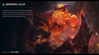 INFERNAL OLAF SKIN SPOTLIGHTNEW ITEMS ON THE PBE05152024 [upl. by Gavrilla963]