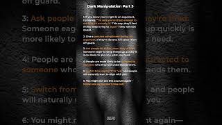 Dark Manipulation Tricks Part 3 shorts quotes motivation fyp [upl. by Itaws]