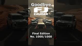 Goodbye FJ Cruiser  2023 Final Edition 10001000 toyota fjcruiser finaledition fjx2000 2023 [upl. by Aitital]