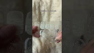 How to apply and remove gel nail stickers ✨💫 gelnailsticker diygelmanicure nailhacks diynails [upl. by Ennaerb]