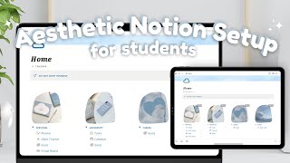 AESTHETIC NOTION SETUP FOR STUDENTS l Notion Setup Tutorial  free template [upl. by Hterrag]