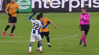 Ruben Neves scores STUNNING volley vs Espanyol in Europa League [upl. by Nissensohn]