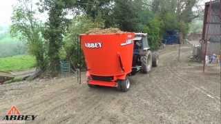 Abbey Machinery 1250 Front Cross Elavator PVC Type behind Ford 7810 SE [upl. by Range998]