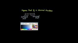 Square root of decimal numbers by long division method [upl. by Gabriell]