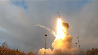 Launch of the Yars intercontinental ballistic missile from the Plesetsk cosmodrome [upl. by Tormoria]