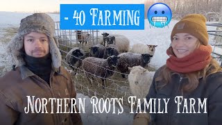 Livestock Farming in 40 Weather  Northern Roots Family Farm Mike and Amy Lewis [upl. by Hagile]