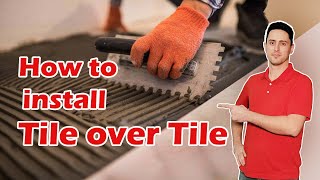 How to tile over tile in a shower floor [upl. by Etselec84]