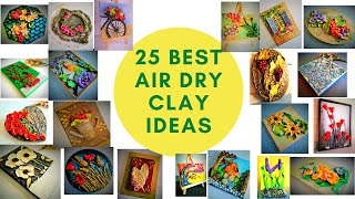 25 best air dry clay ideas on canvas  clay art tutorial  clay painting ideas  3d clay art [upl. by Rosalyn]