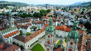 🇨🇭 St GallenSwitzerland Schweiz Suisse  Full HD Relaxing Drone [upl. by Ahtikal259]