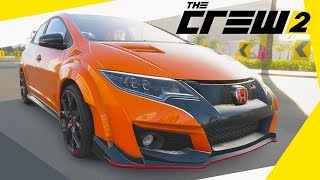 THE CREW 2  Corrida Atrás do Sonhado HONDA CIVIC TYPE R [upl. by Aicilav]