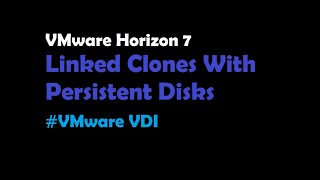 View Composer Persistent Disks  vmware horizon [upl. by Rudy188]