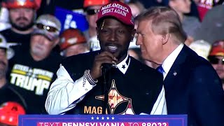 Former NFL player Antonio Brown speaks at Donald Trump rally in Pennsylvania Oct 19 2024 [upl. by Trici]