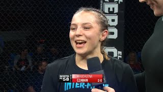 Invicta FC 58 Magdalena Czaban PostFight Interview [upl. by Christy]