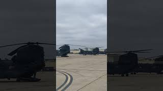 MH47 Chinooks on the line helicopter chinook aircraft navyseals army [upl. by Ahsienak]