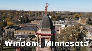 Drone Windom Minnesota  Lawrence Larry Buhler Statue [upl. by Alletnahs386]