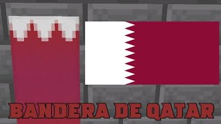 Como hacer la bandera de Qatar en Minecraft  How to make the Qatari flag in Minecraft [upl. by Onidranreb202]