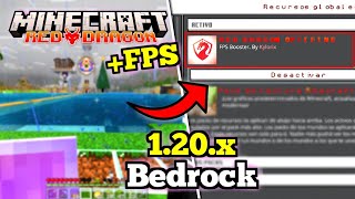 ðŸŸ¢ AUMENTA los FPS de Minecraft PE 120X  Red Dragon OPTIFINE para Minecraft Bedrock 120X [upl. by Bahe226]