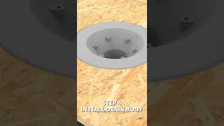 How to install a flat roof drain rainwater outlet using Frost by Drainfast  SHORT [upl. by Gosnell]